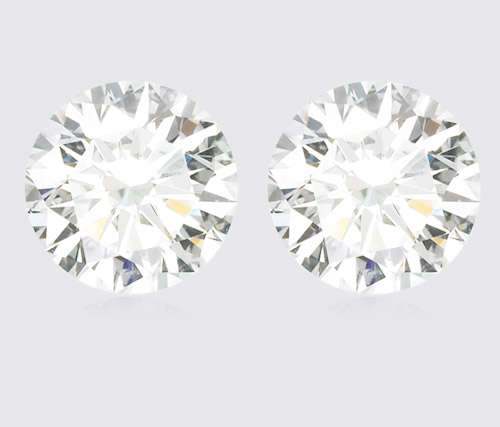 LAB CERTIFIED Perfect Pair ROUND BRILLIANT CUT 0.322CT **CRAZY R1 No reserve!!!***